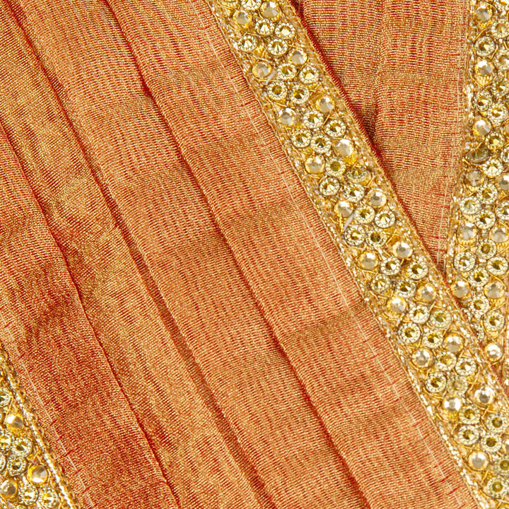 Kuberan Peach Gold Wedding Stole