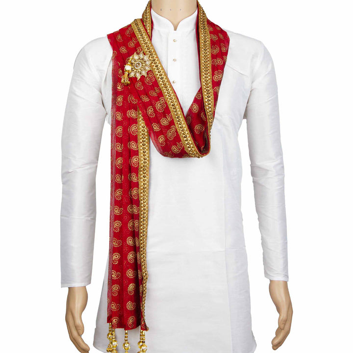 Kuberan Red Wedding Stole