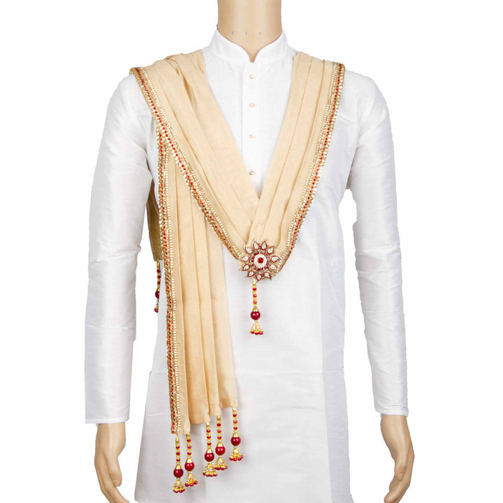 Kuberan Cream Wedding Stole