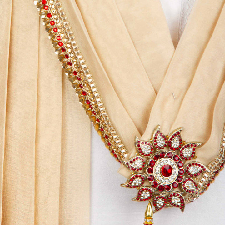 Kuberan Cream Wedding Stole