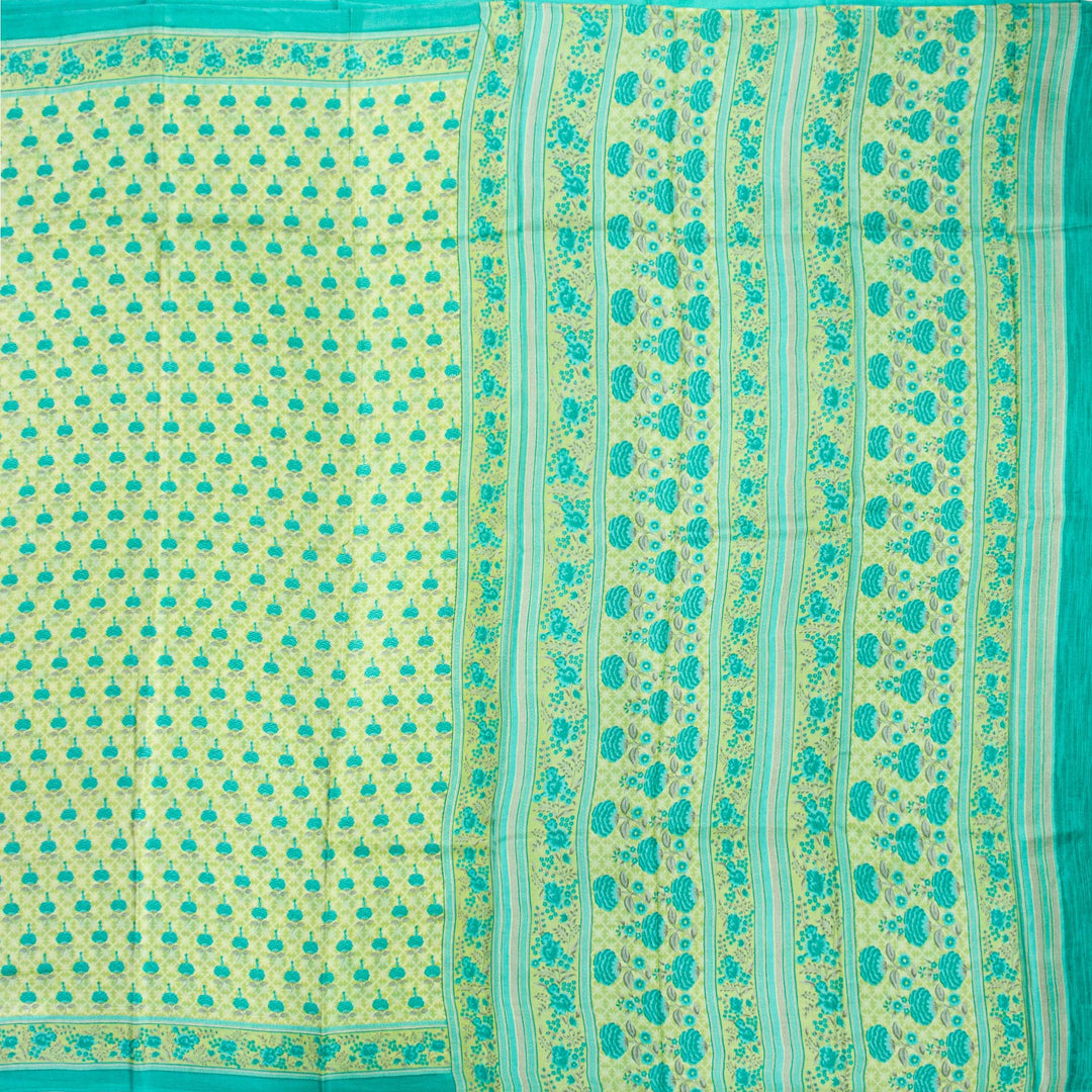 Kuberan Lime Habotai Pure Silk Saree