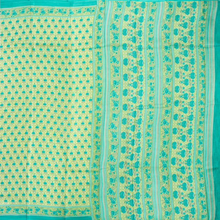 Kuberan Lime Habotai Pure Silk Saree
