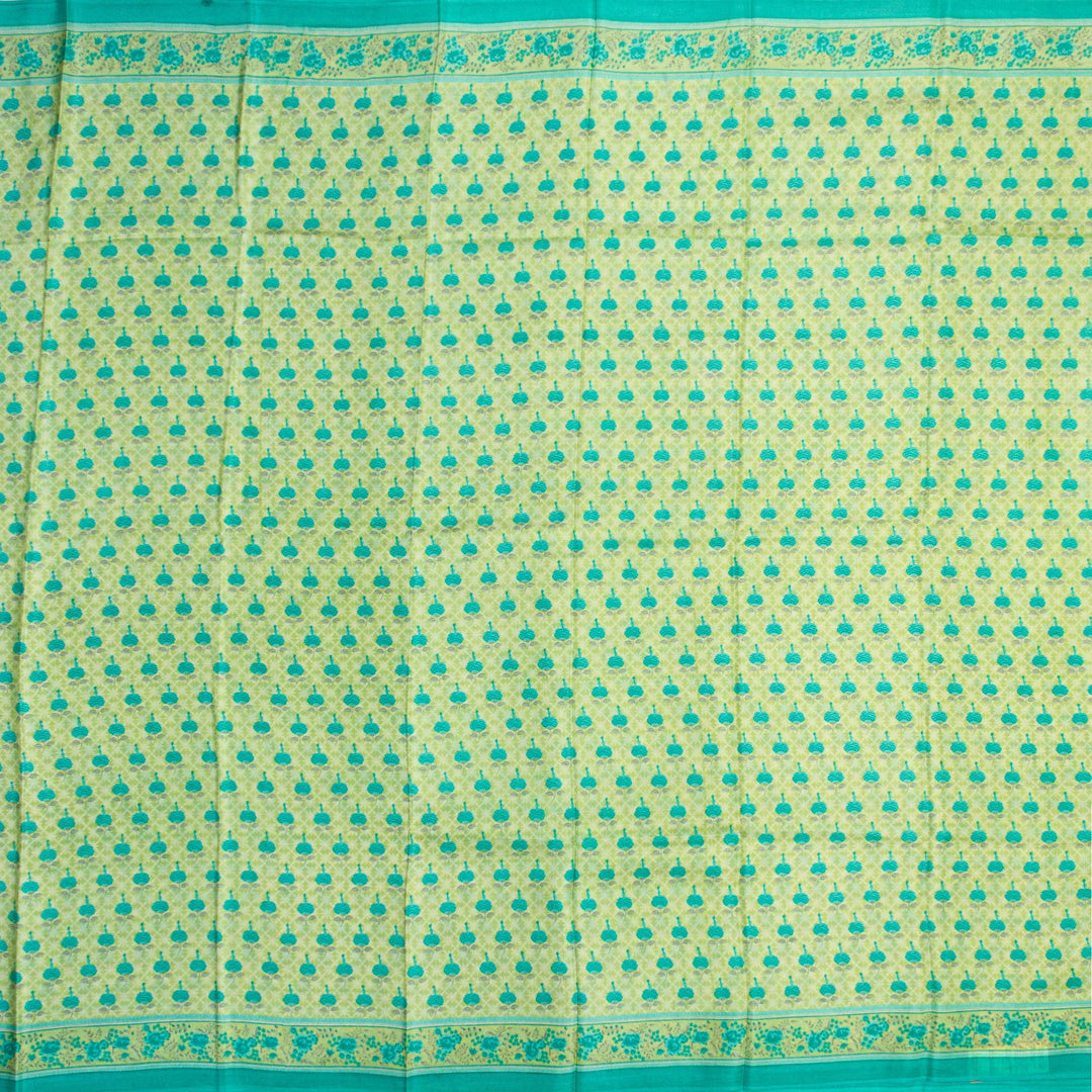 Kuberan Lime Habotai Pure Silk Saree