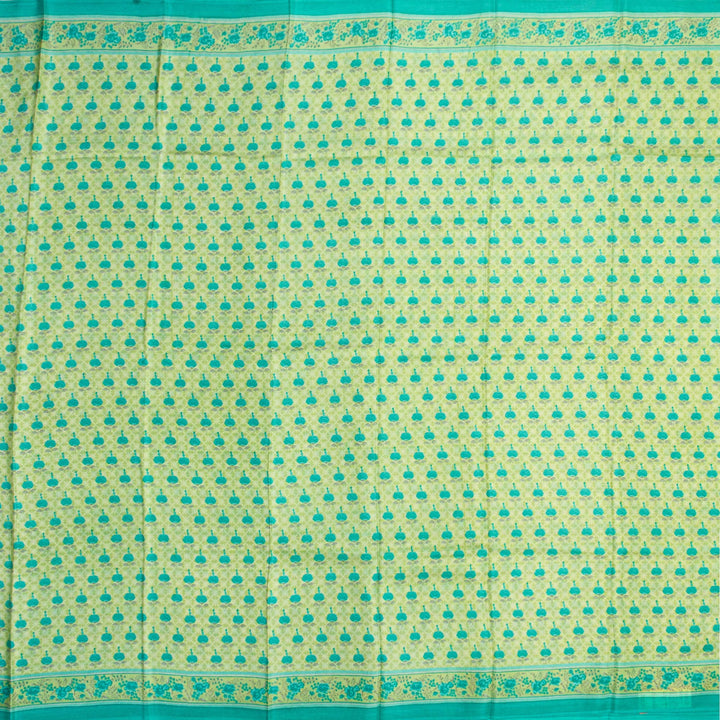 Kuberan Lime Habotai Pure Silk Saree