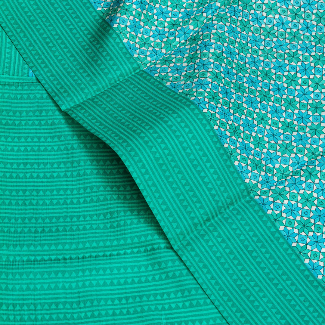 Kuberan Blue Habotai Pure Silk Saree