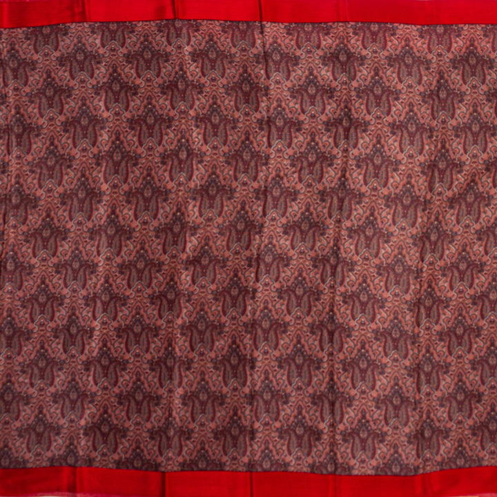 Kuberan Brown Pure Crepe Silk Saree