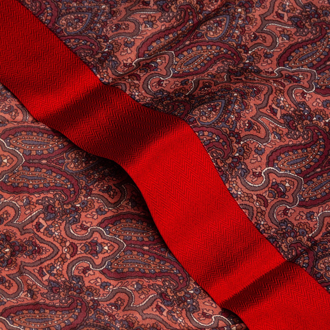 Kuberan Brown Pure Crepe Silk Saree