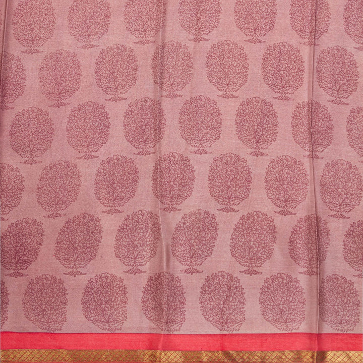 Kuberan Blue Pink Pure Crepe Silk Saree