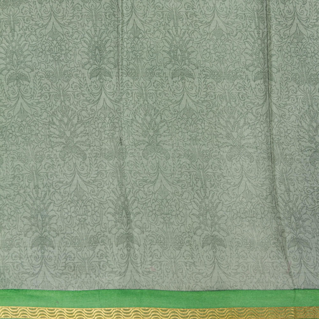 Kuberan Green Pure Crepe Silk Saree