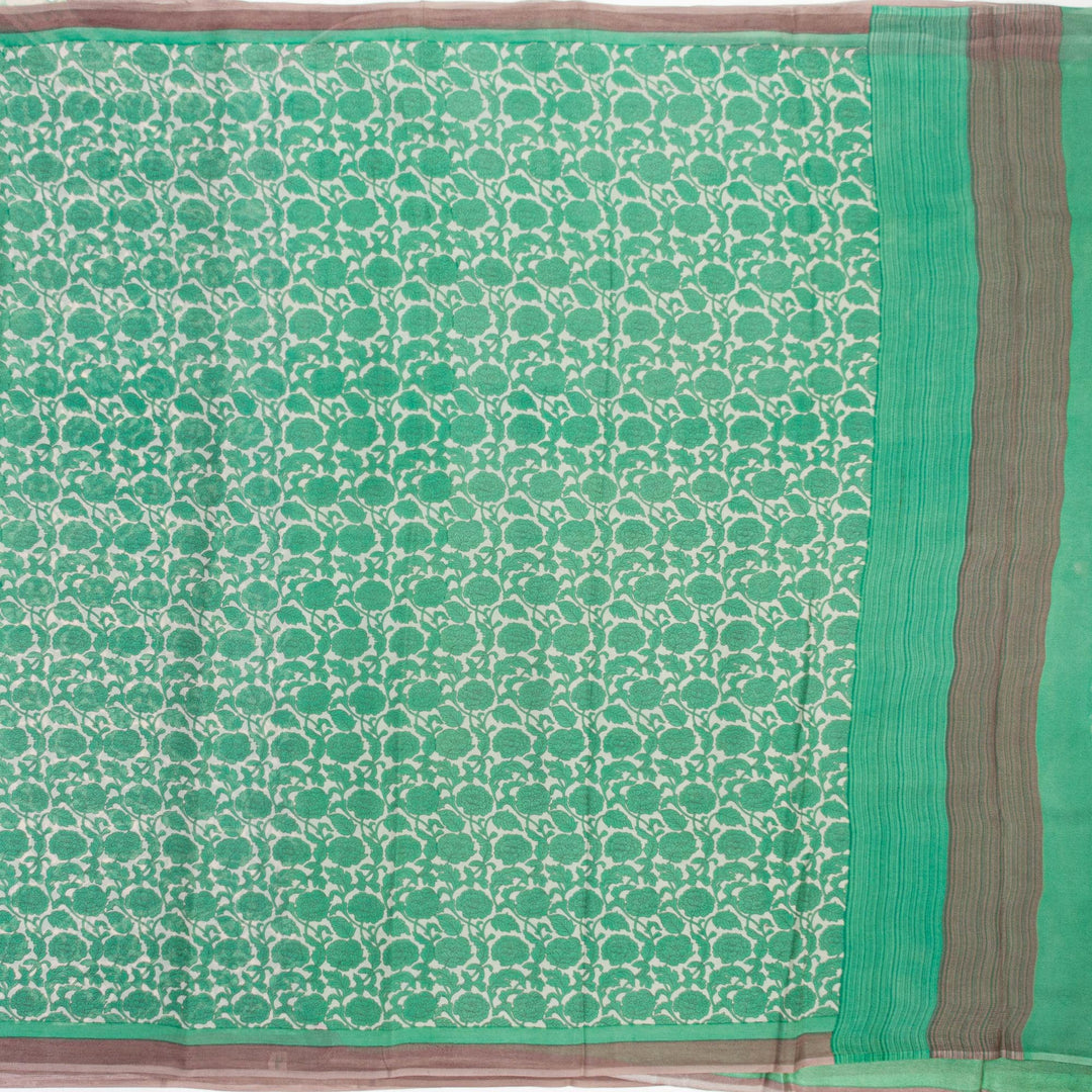 Kuberan Light Green Pure Crepe Silk Saree