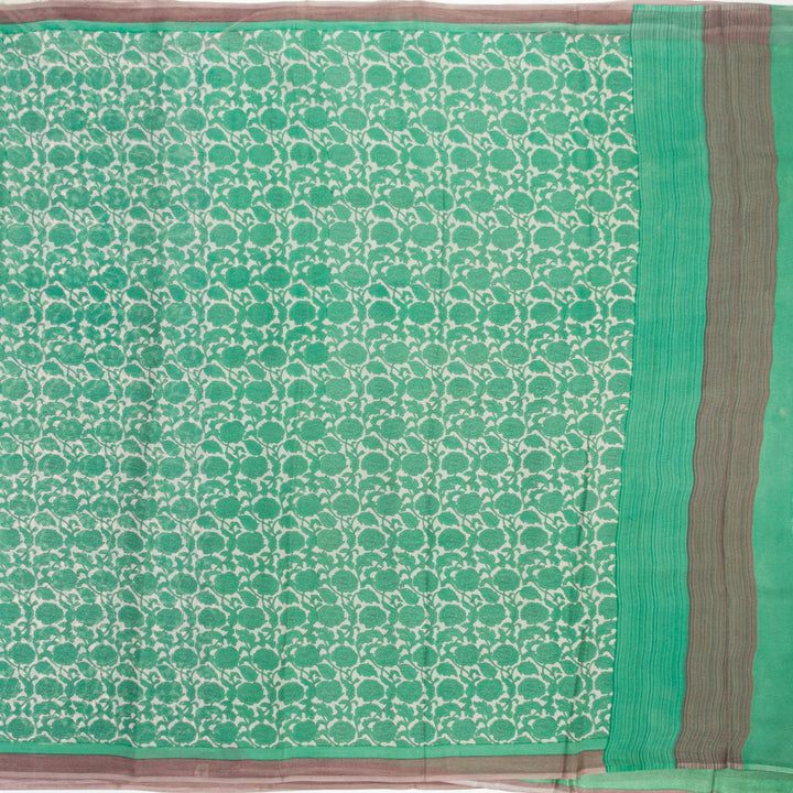 Kuberan Light Green Pure Crepe Silk Saree
