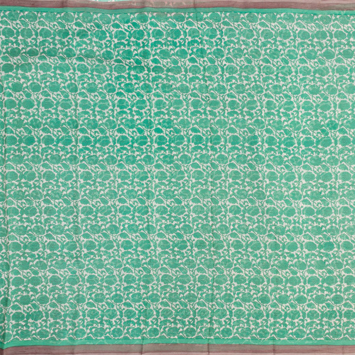 Kuberan Light Green Pure Crepe Silk Saree