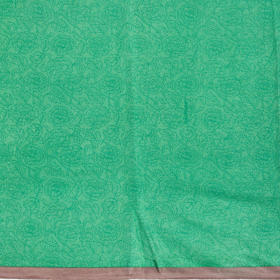 Kuberan Light Green Pure Crepe Silk Saree