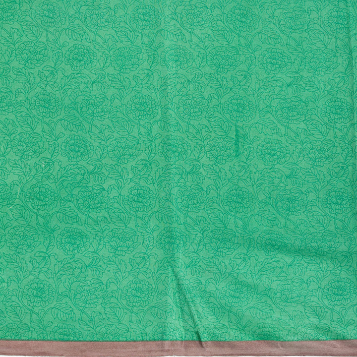 Kuberan Light Green Pure Crepe Silk Saree