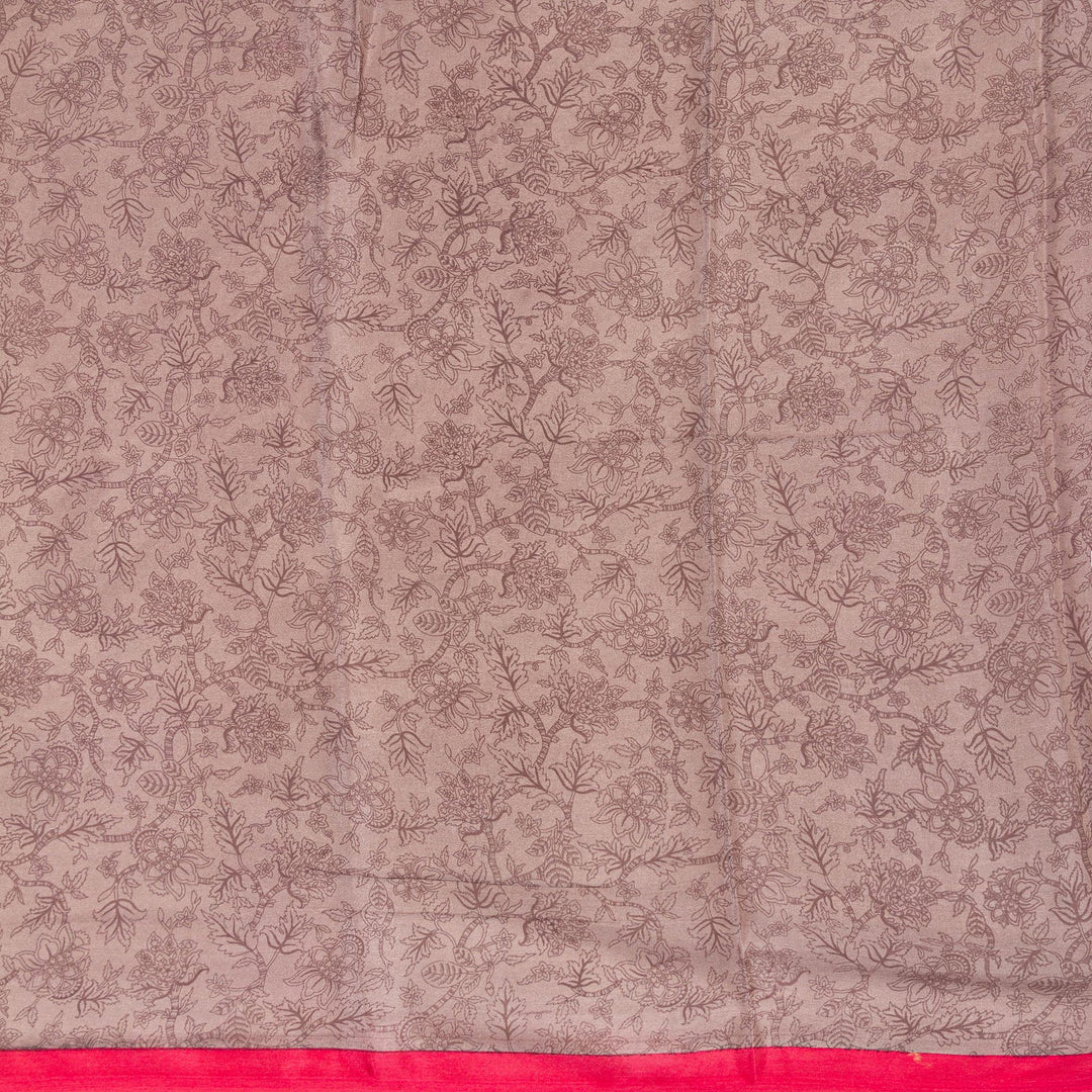 Kuberan Red Pure Chiffon Silk Saree