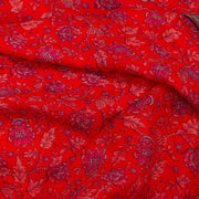 Kuberan Red Pure Chiffon Silk Saree
