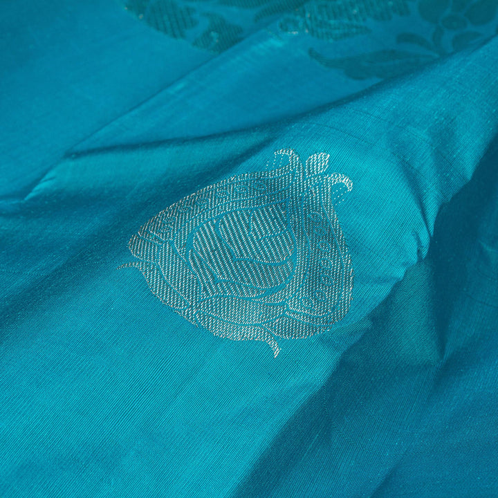Kuberan Blue Grey Kanchivaram Silk Saree