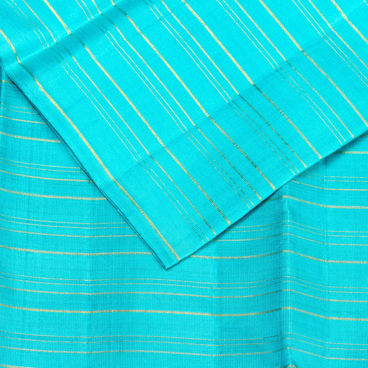 Kuberan Yellow Blue Kanchivaram Silk Saree