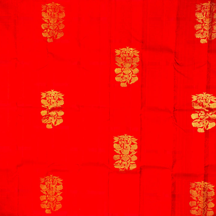 Kuberan Red Blue Kanchivaram Silk Saree