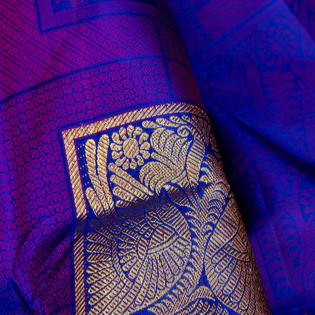 Kuberan Purple Kanchivaram Silk Saree