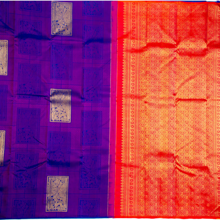 Kuberan Purple Kanchivaram Silk Saree