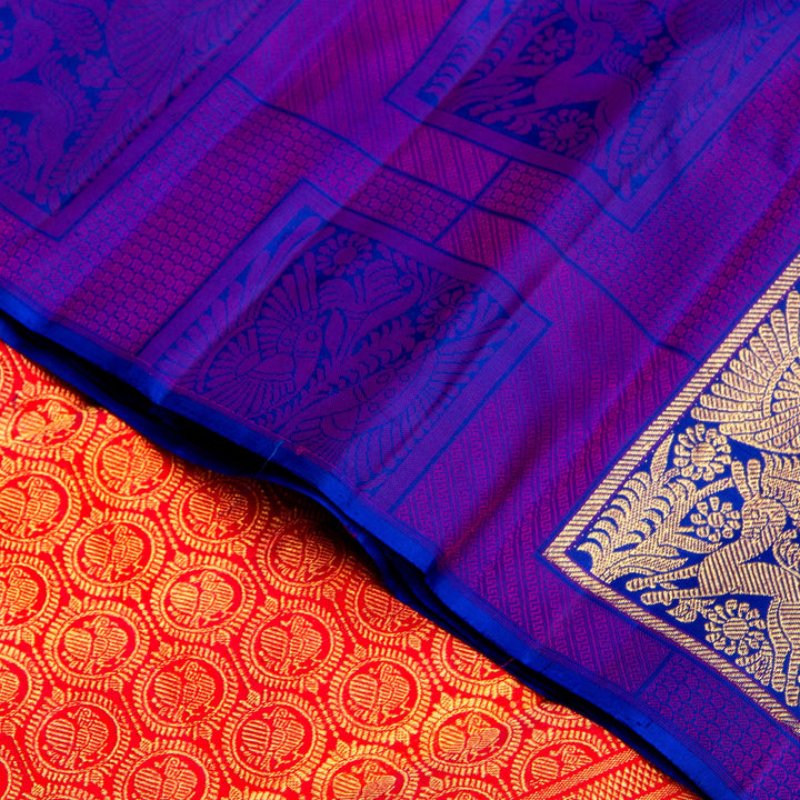 Kuberan Purple Kanchivaram Silk Saree