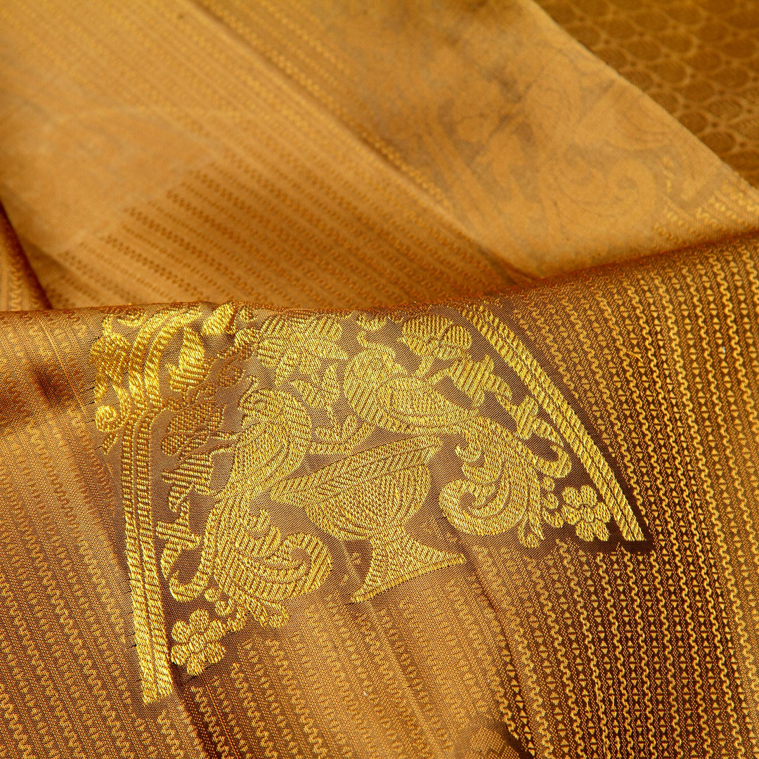 Kuberan Light Brown Kanchivaram Silk Saree