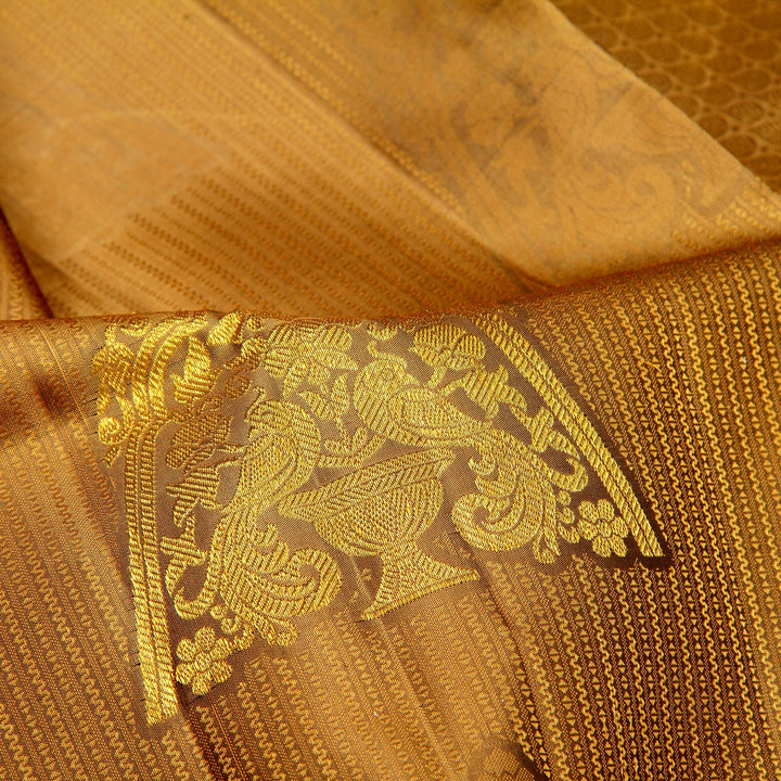Kuberan Light Brown Kanchivaram Silk Saree