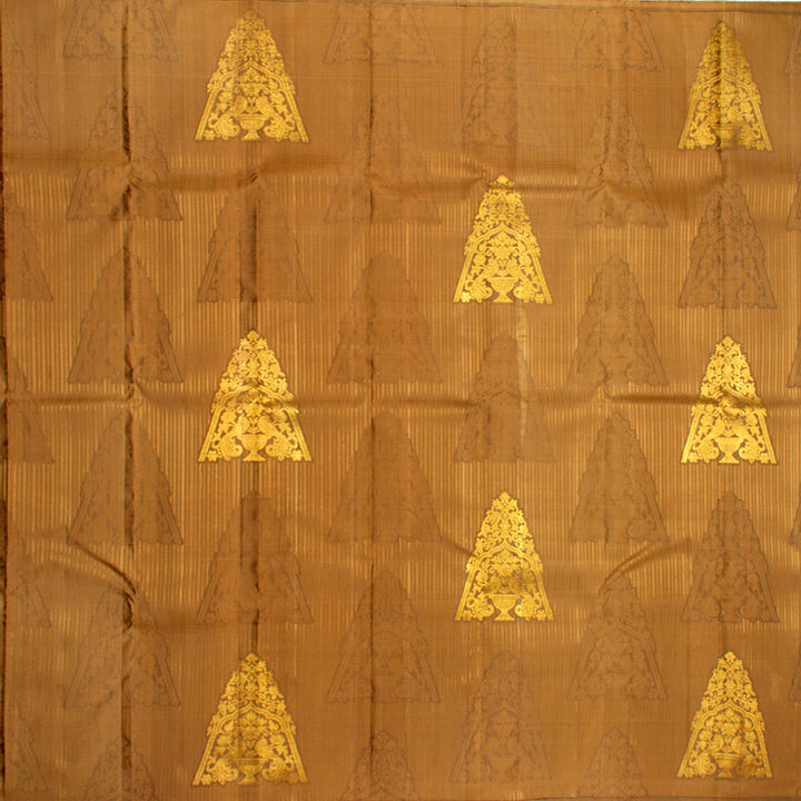 Kuberan Light Brown Kanchivaram Silk Saree