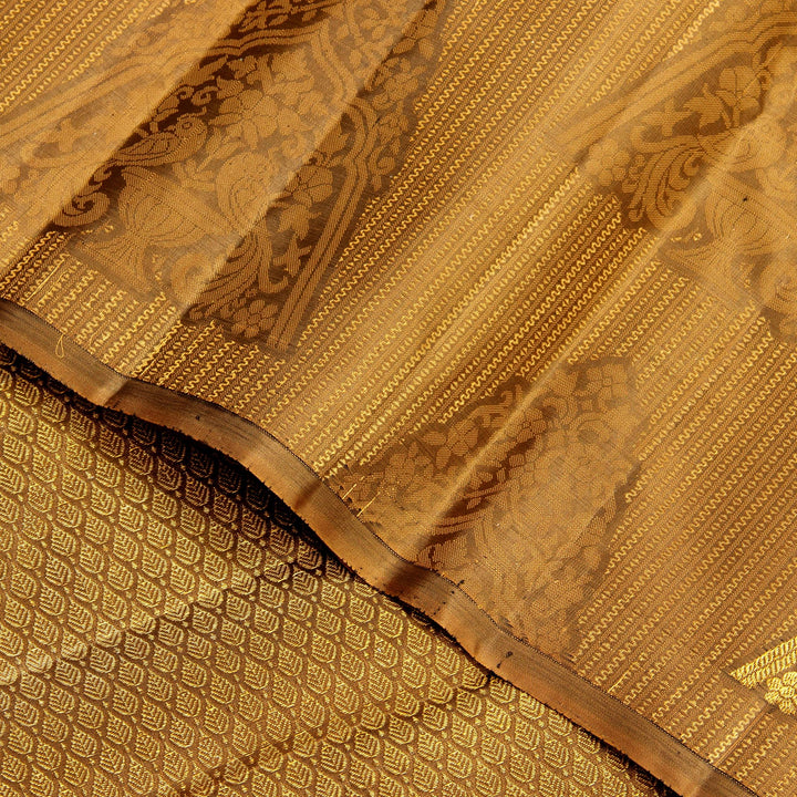Kuberan Light Brown Kanchivaram Silk Saree