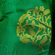 Kuberan Dark Green Yellow Kanchivaram Silk Saree