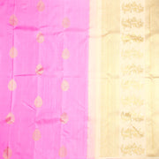 Kuberan Pink Cream Kanchivaram Silk Saree