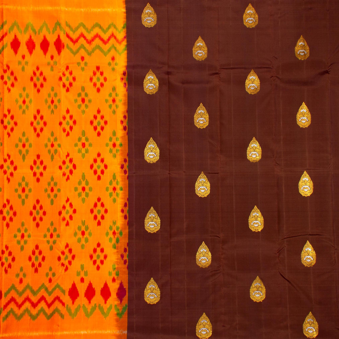 Kuberan Brown Kanchivaram Silk Saree