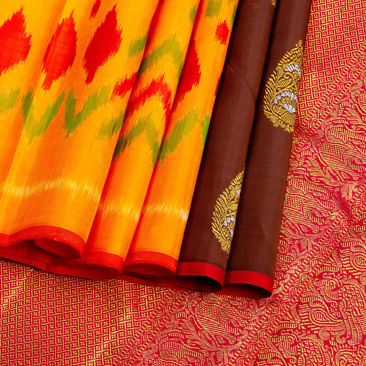 Kuberan Brown Kanchivaram Silk Saree