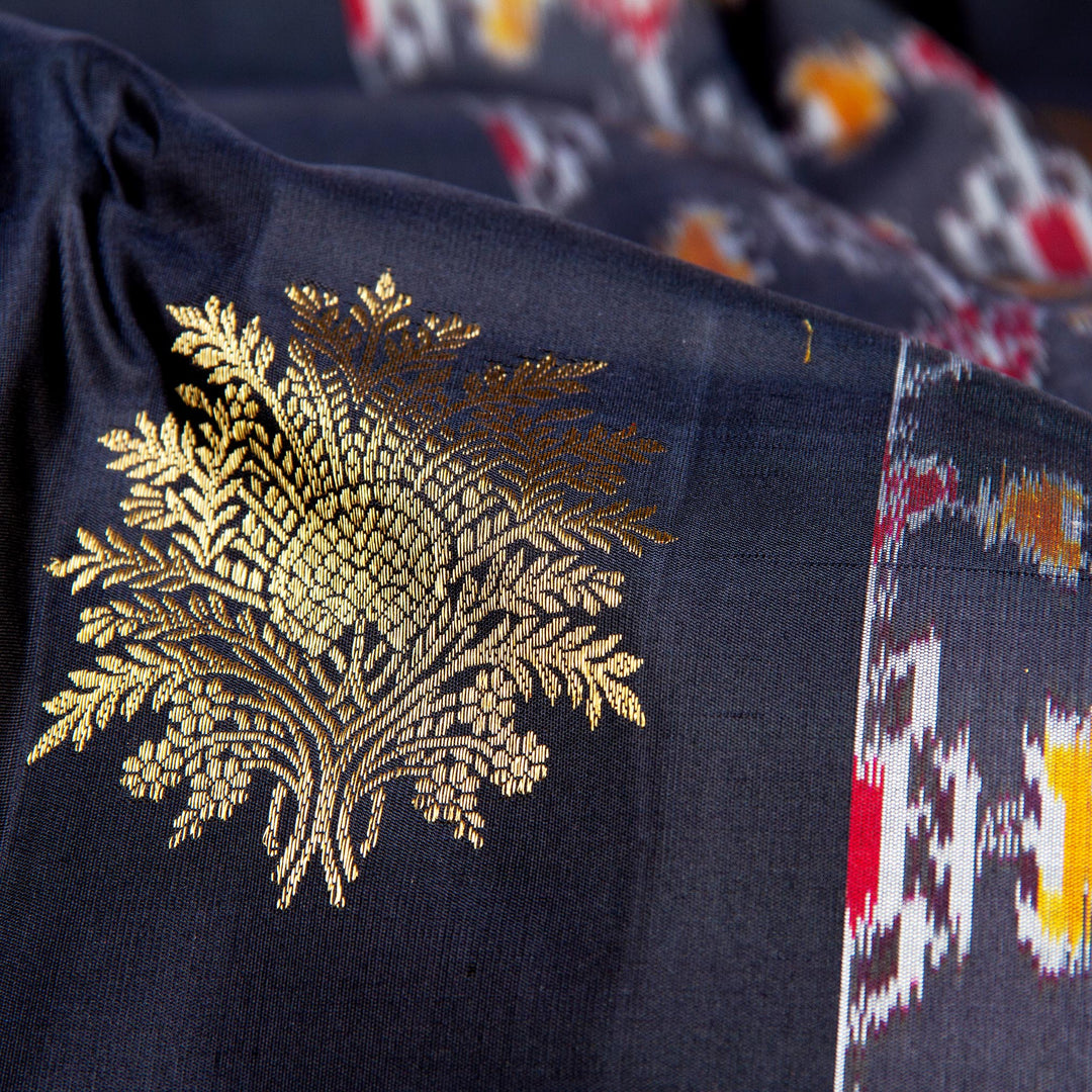 Kuberan Black Kanchivaram Silk Saree