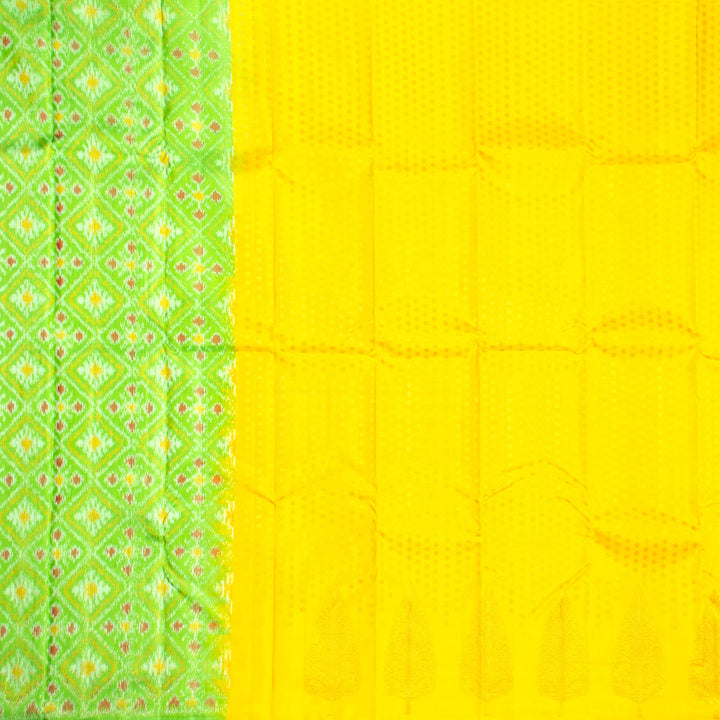 Kuberan Bright Yellow Kanchivaram Silk Saree