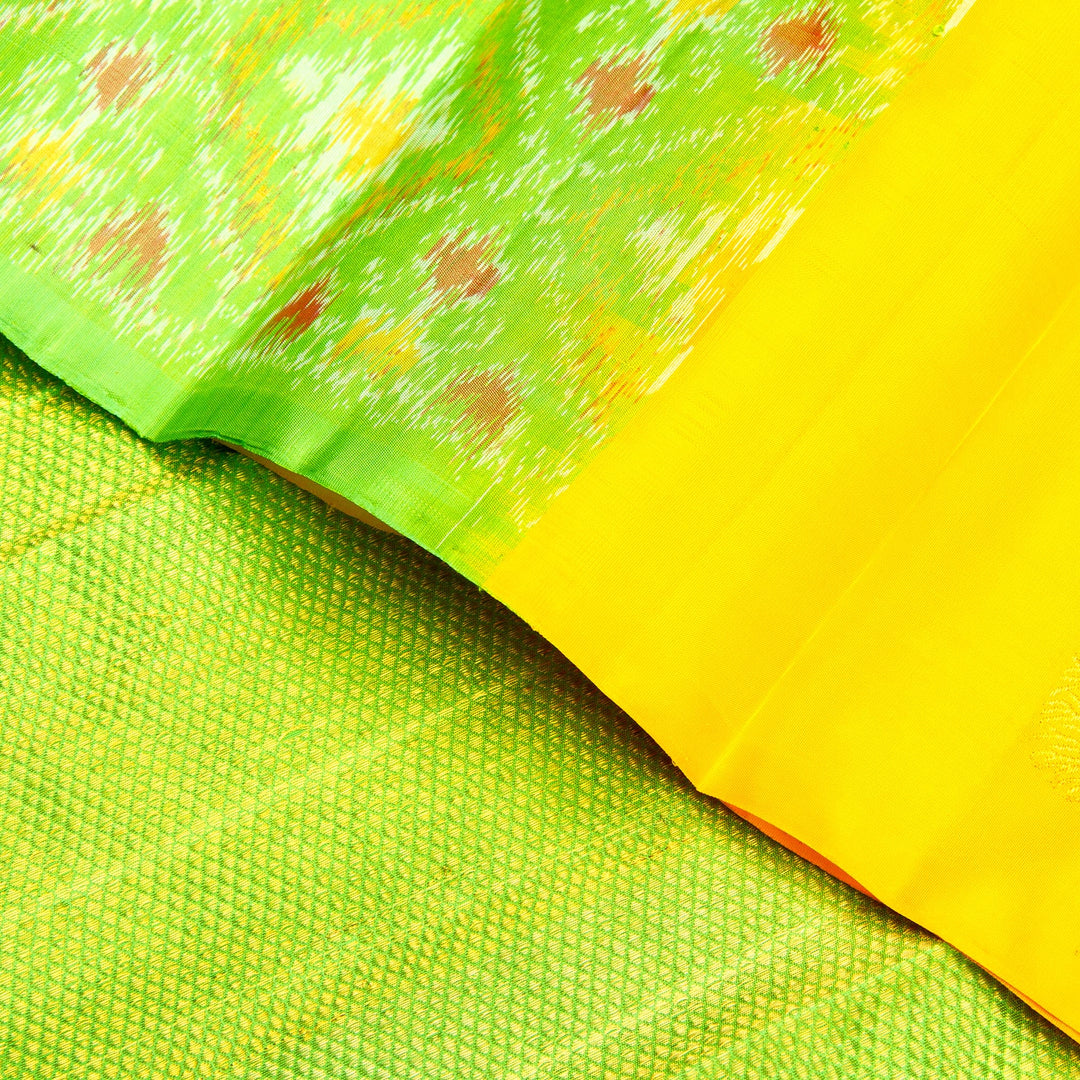 Kuberan Bright Yellow Kanchivaram Silk Saree