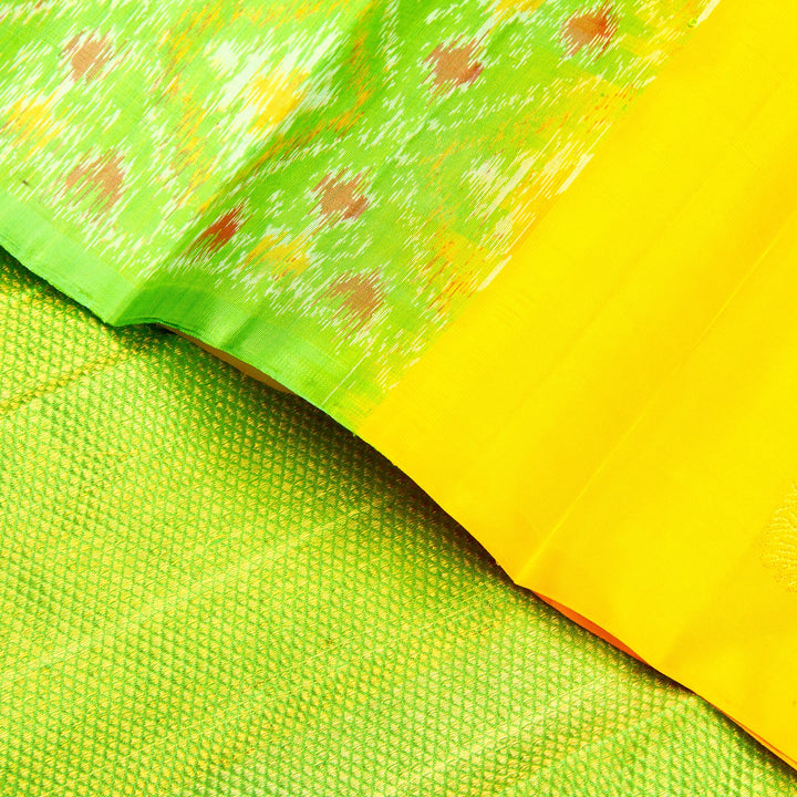 Kuberan Bright Yellow Kanchivaram Silk Saree