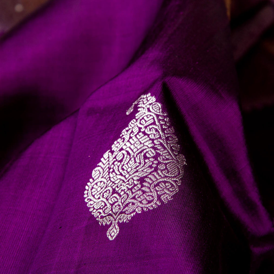 Kuberan Purple Kanchivaram Silk Saree