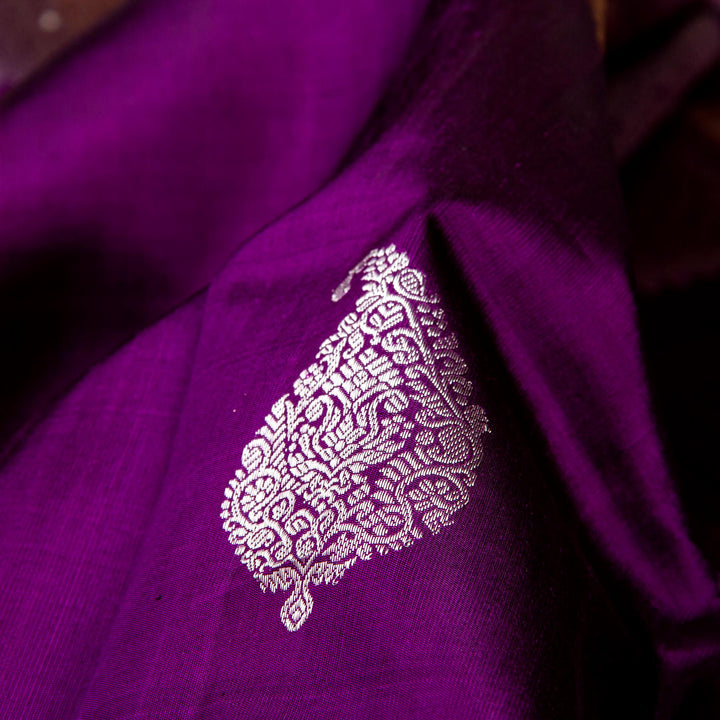 Kuberan Purple Kanchivaram Silk Saree