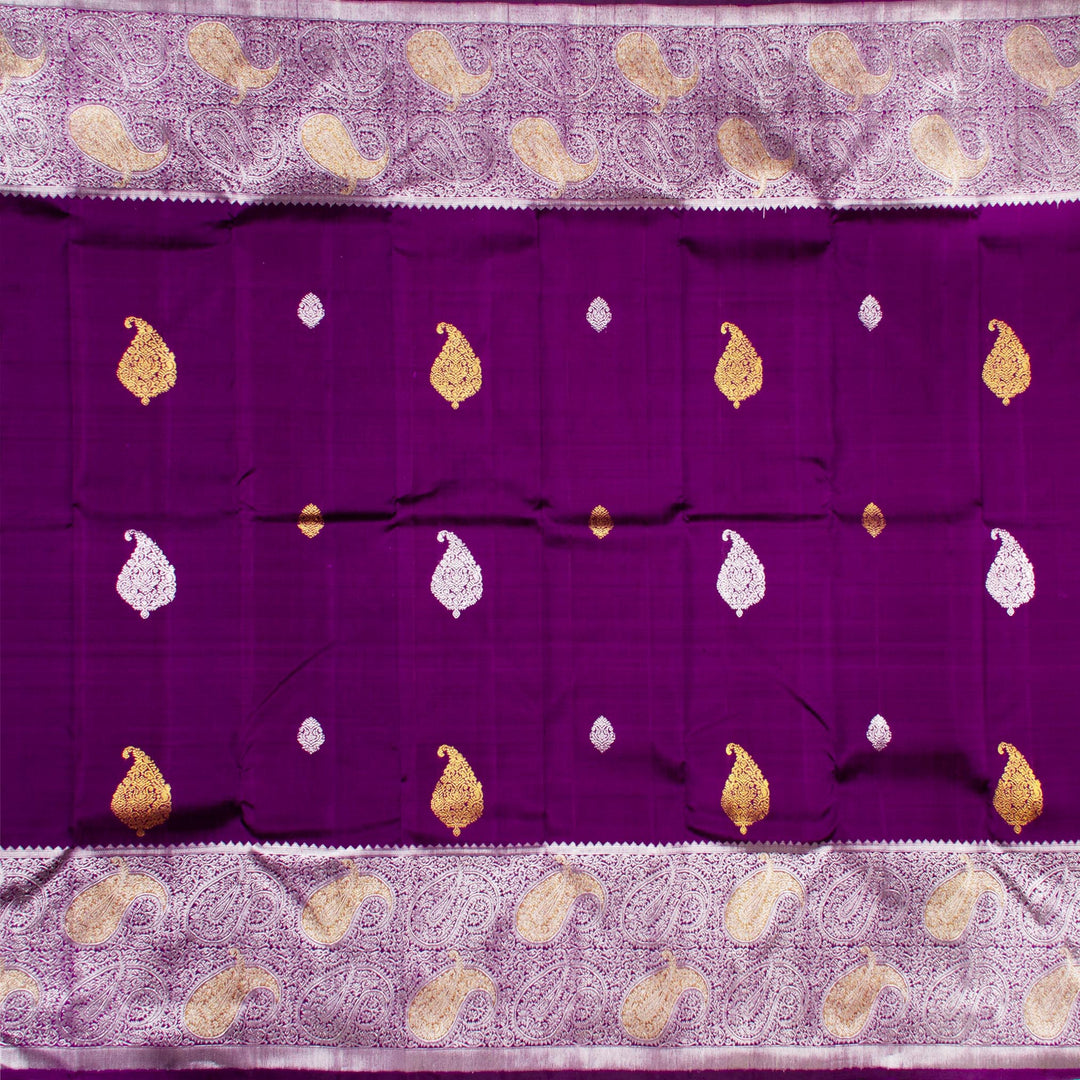 Kuberan Purple Kanchivaram Silk Saree
