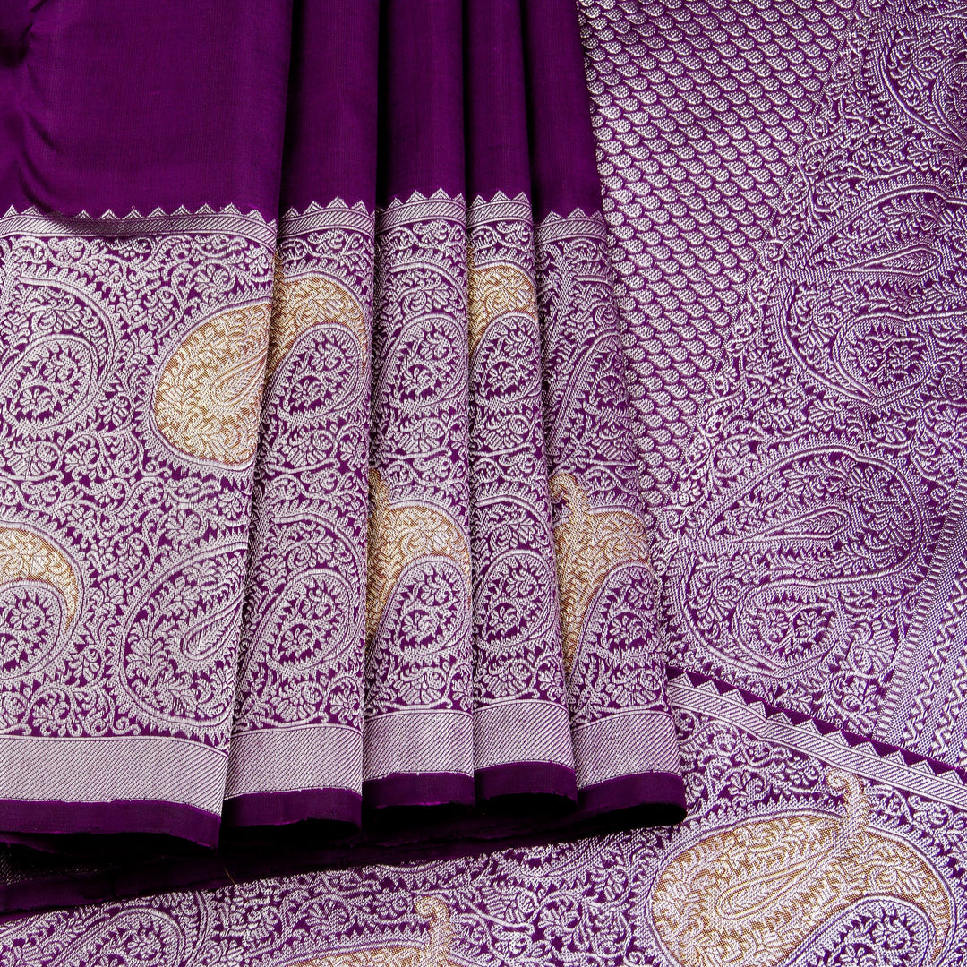 Kuberan Purple Kanchivaram Silk Saree