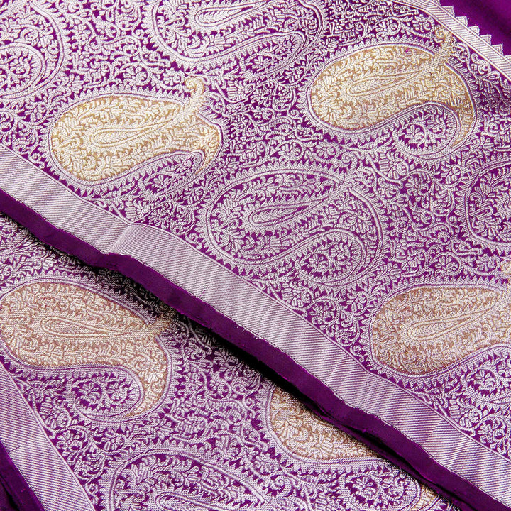 Kuberan Purple Kanchivaram Silk Saree