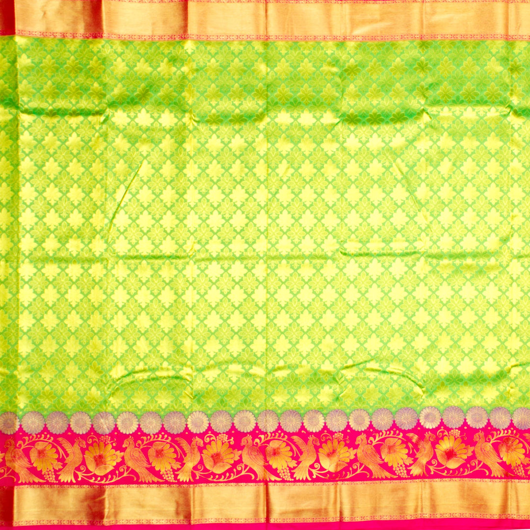Kuberan Green Red Art Silk Saree