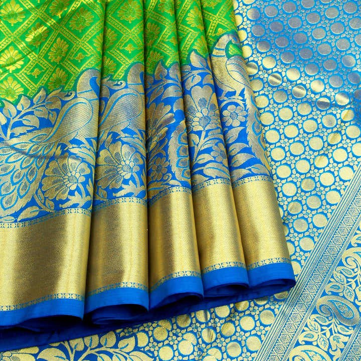 Kuberan Green Blue Art Silk Saree