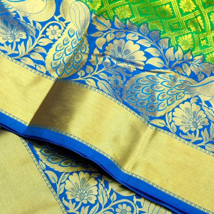 Kuberan Green Blue Art Silk Saree