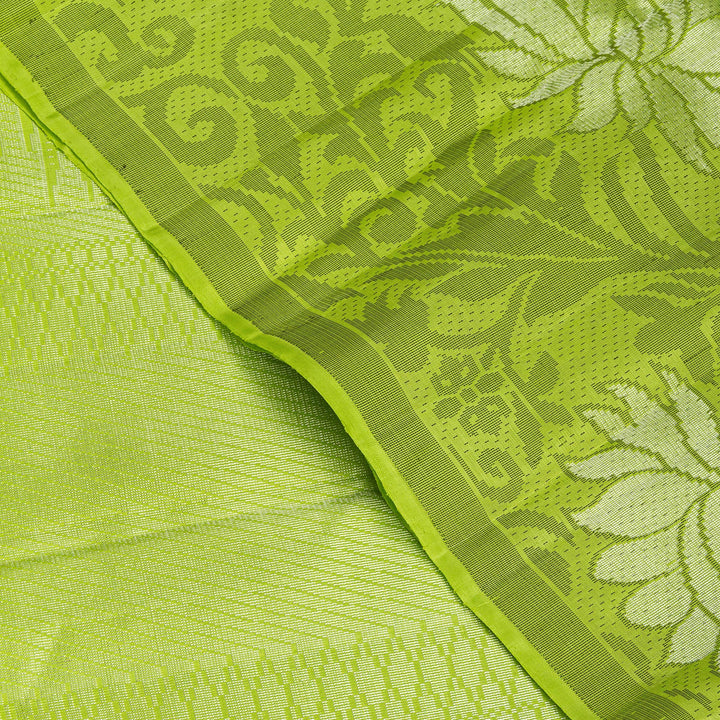 Kuberan Parrot Green Kanchivaram Silk Saree