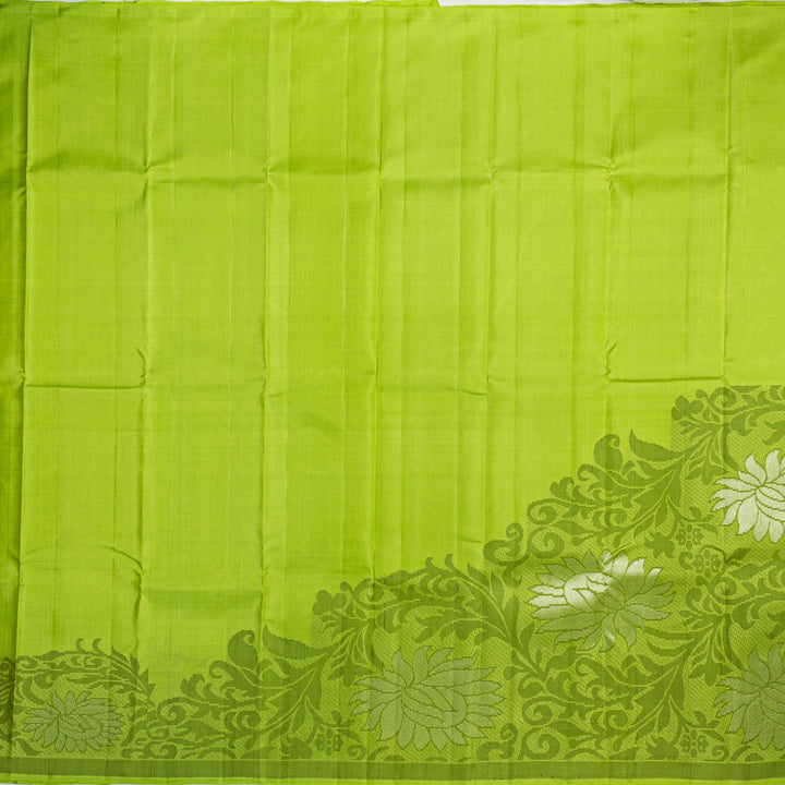 Kuberan Parrot Green Kanchivaram Silk Saree