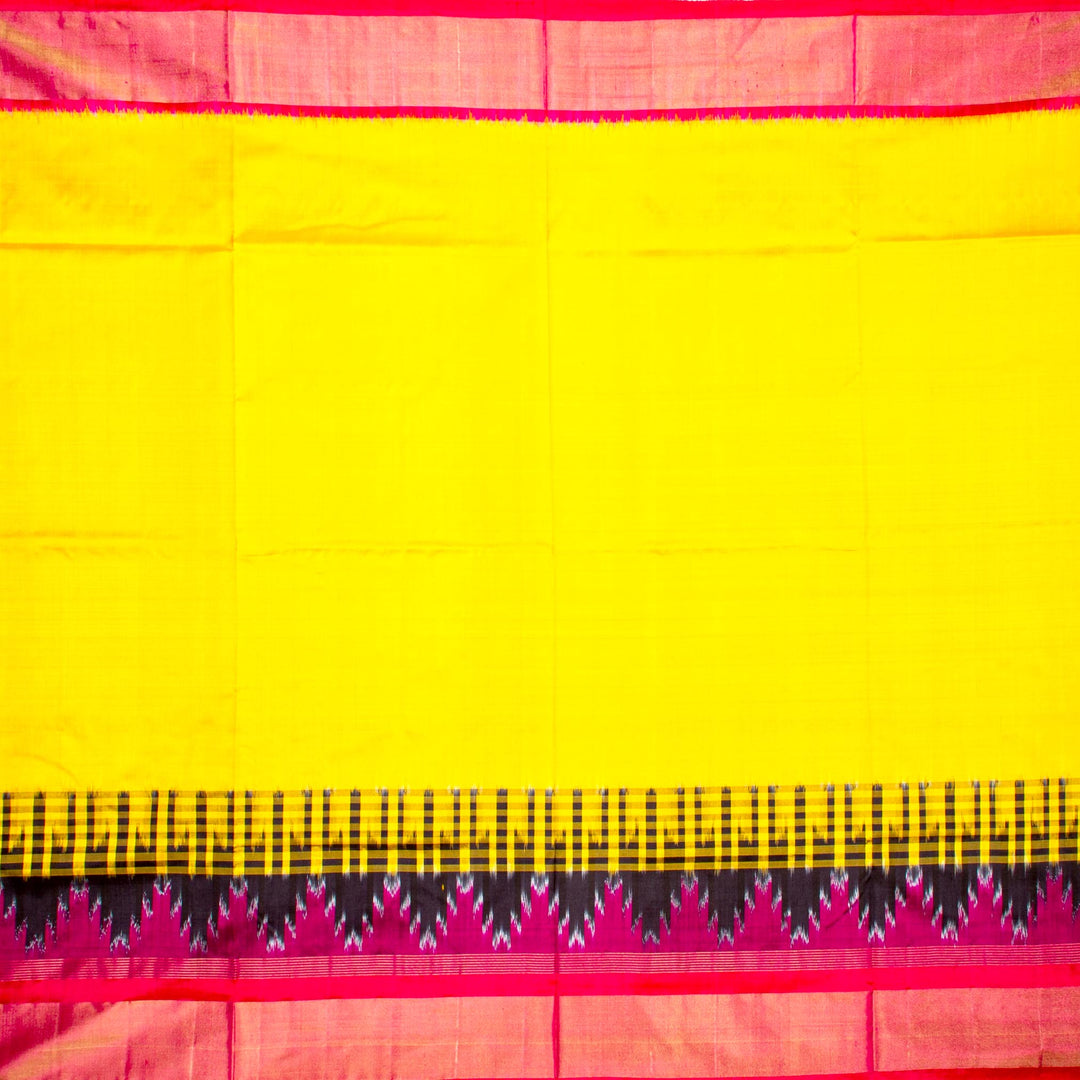 Kuberan Yellow Pink Pochampally Silk Saree