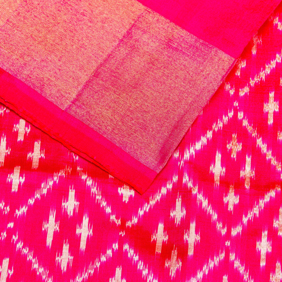 Kuberan Yellow Pink Pochampally Silk Saree